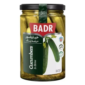خیارشور درجه یک 620 گرمی بدر
